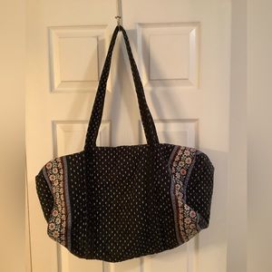 Vera Bradley Navy Aztec with Flowers Large Travel Bag